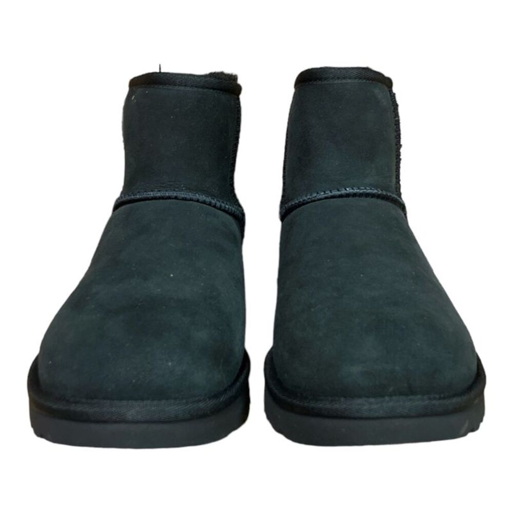 UGG Women's Classic Mini II Slip On Sheepskin Ankle Winter Boot - Black
